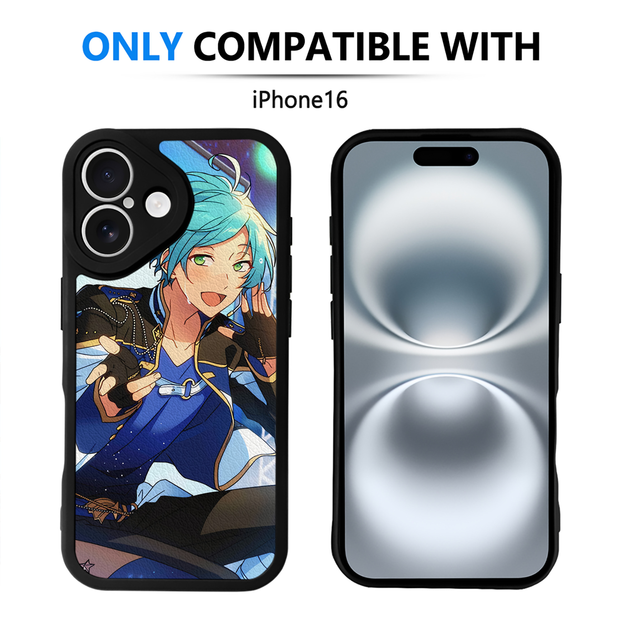 （画像用） あんさんぶるスターズ! Ensemble Stars 【iPhone 16シリーズ対応】シリコンスマホケース（レザー調） 材質：シリコン